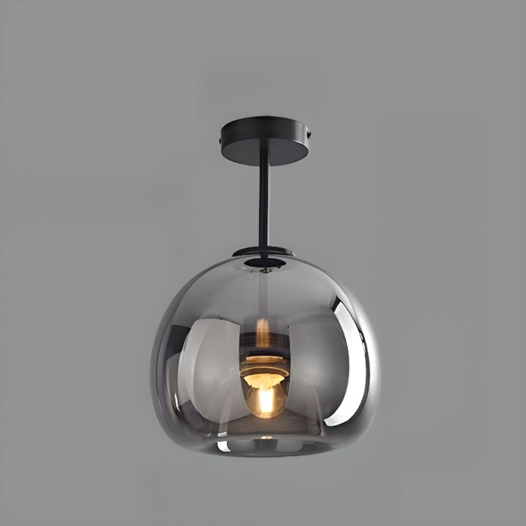 Iluminación LED de techo. Plafón geométrico minimalista, ideal para un dormitorio moderno y elegante.