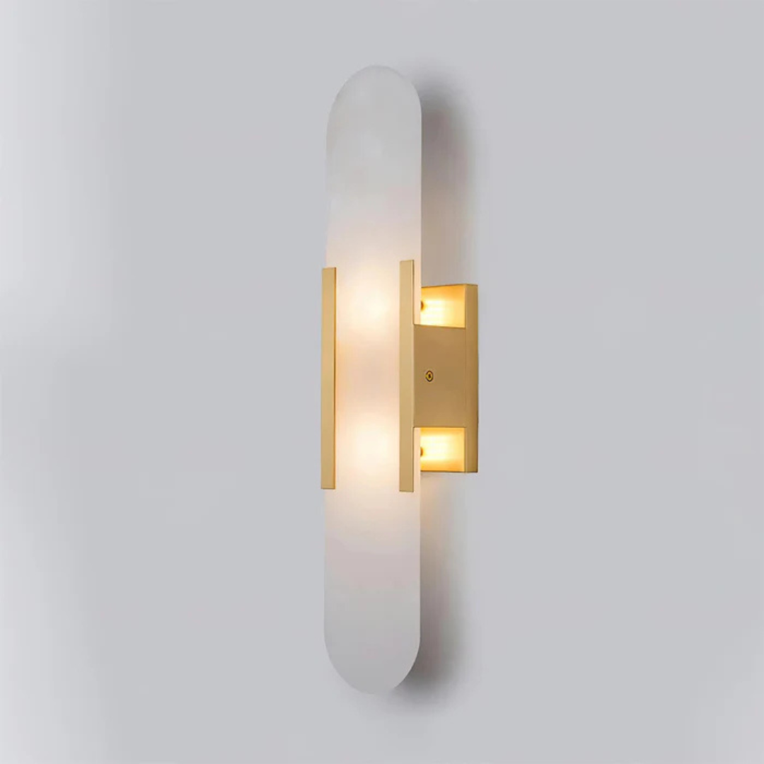 Aplique de pared LED con estilo minimalista, mármol de alta calidad para una iluminación elegante.
