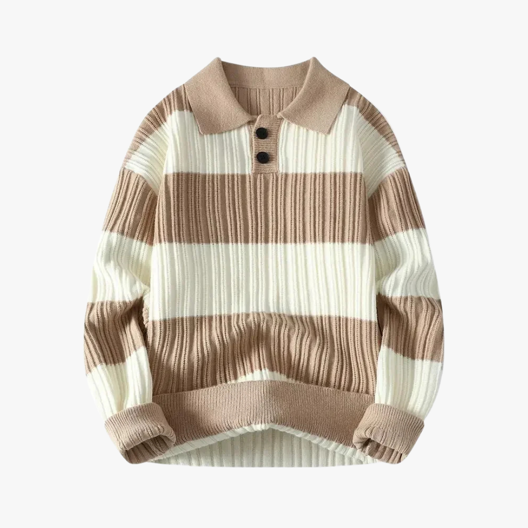 Polo casual de punto a rayas para hombre, ideal para moda masculina. Estilo moderno, cómodo y versátil. Colores variados.