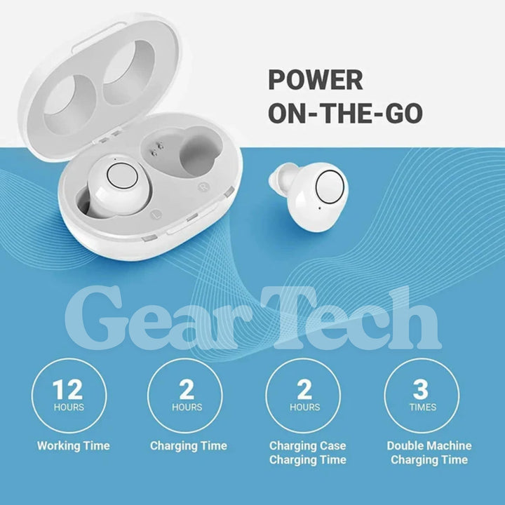 Audífonos in-ear recargables con Bluetooth. Control total por app para personalizar tu experiencia auditiva.