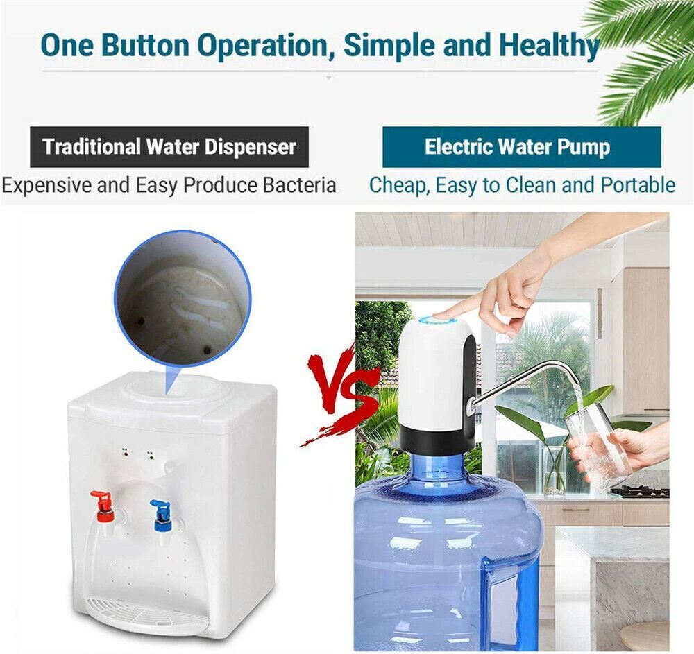 Moderno dispensador de agua eléctrico con bomba USB, fácil de usar para la comodidad diaria.