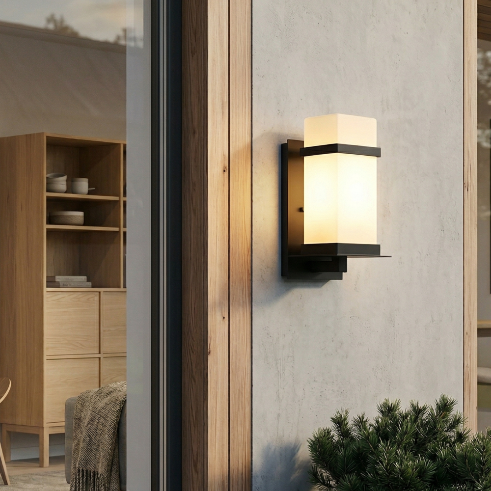 Aplique exterior IP65 impermeable. Lámpara de pared duradera para jardín, terraza y patio.