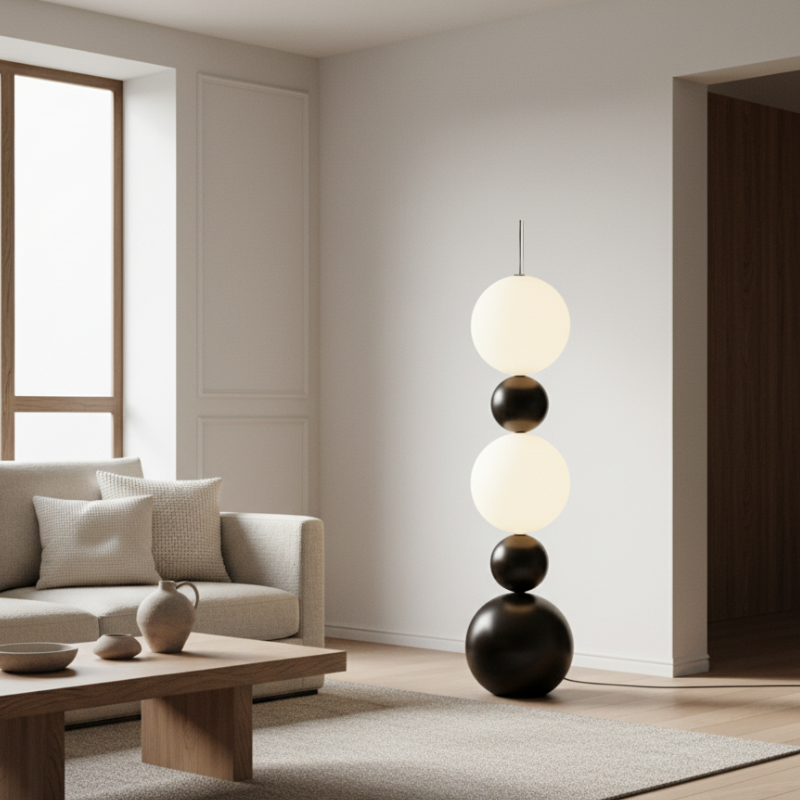 Lámpara de pie LED Calura para sala de estar. Luz acogedora, estilo contemporáneo y diseño único.