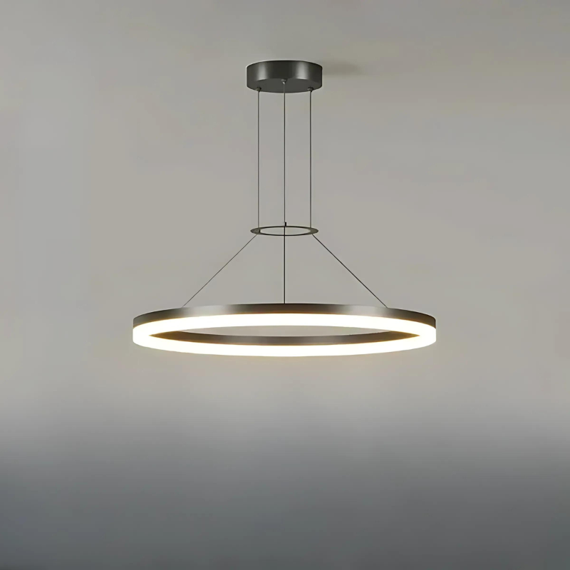 Lámpara de techo colgante LED Cirano, anillo moderno y minimalista, iluminación para salón y cocina.