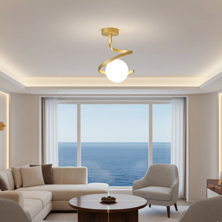 Luz de techo LED Slim Halo para sala de estar, iluminación moderna y ahorro energético.