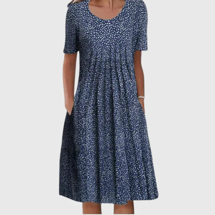 Vestido floral cómodo y chic para mujer, estilo casual que cubre el vientre, perfecto para el día a día.