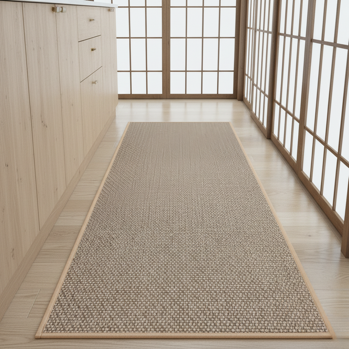 Alfombra de suelo duradera, fácil de limpiar y resistente a manchas. Ideal para cocina, lavable y antideslizante.