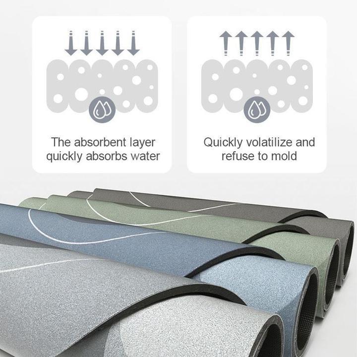 Lujosa alfombra de baño Aurea, secado rápido y fácil limpieza para tu baño.