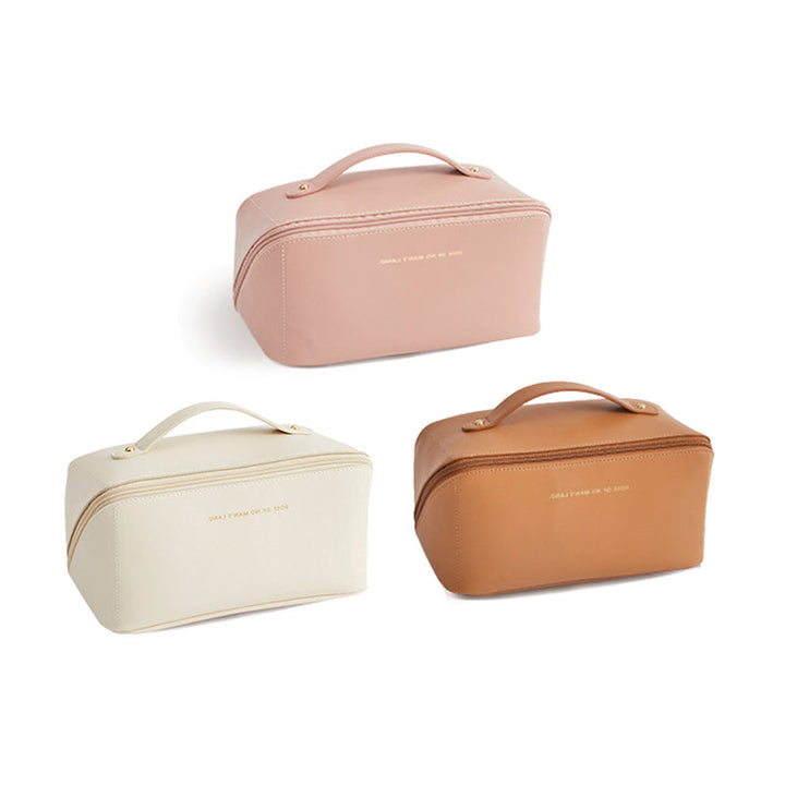 Bolso de viaje para cosméticos PU, perfecto para mujer. Almacenamiento organizado de maquillaje.
