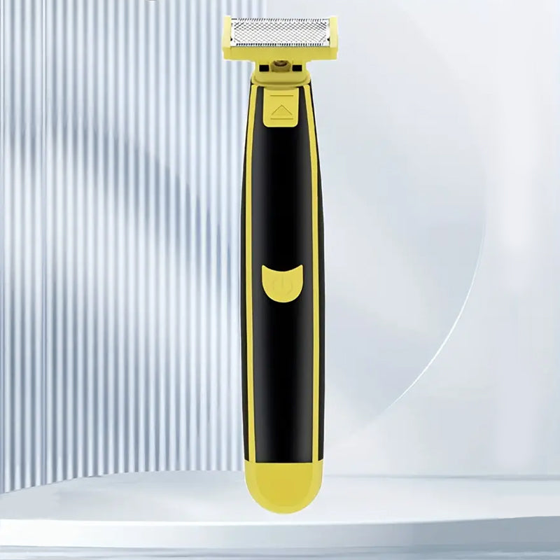 Afeitadora corporal para hombre con diseño ergonómico. Recargable e impermeable, para una depilación suave y sin irritación.