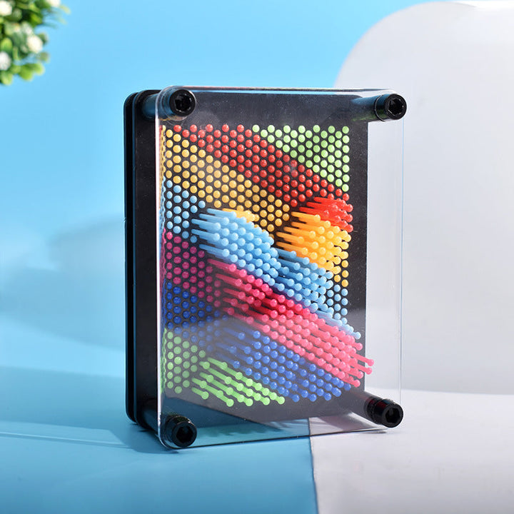 Juguete Pin Art 3D creativo. Escultura interactiva de plástico para descompresión. Ideal para arte y juego.