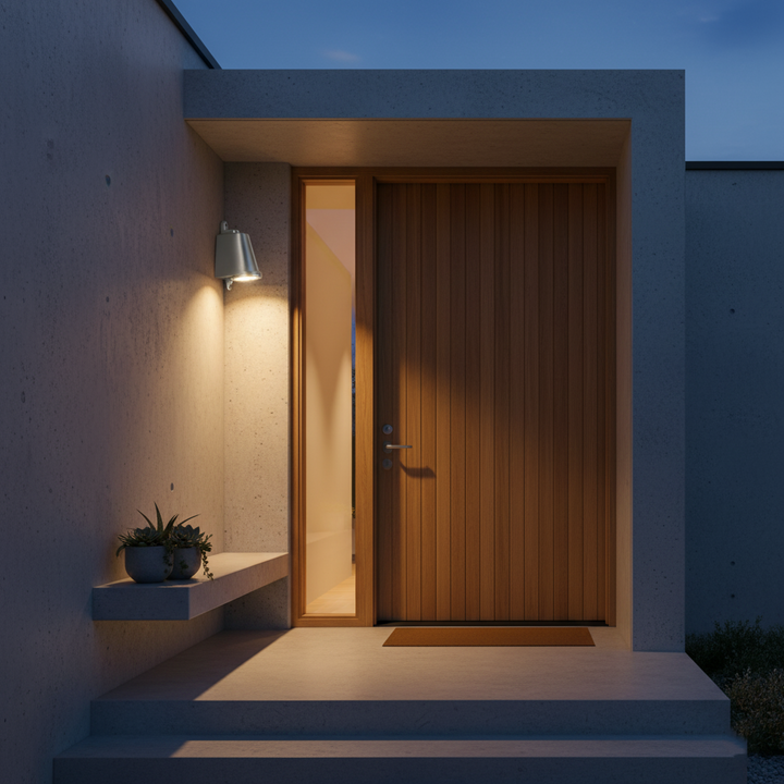 Iluminación exterior IP65, lámpara de pared industrial LED 3W, diseño campana, resistente.
