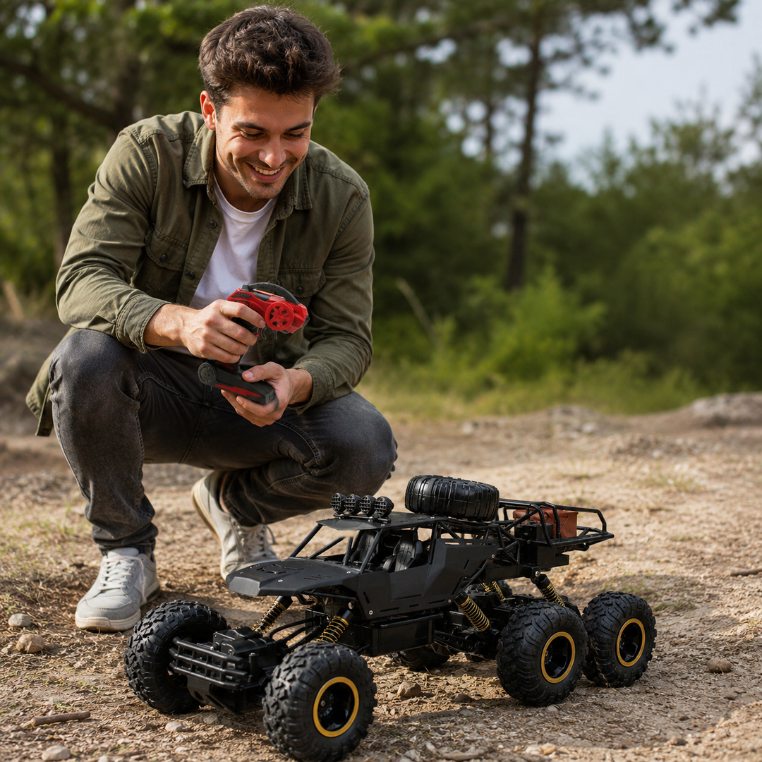 Camión RC todoterreno 6x6, resistente monster truck 1/12 para emocionantes aventuras.