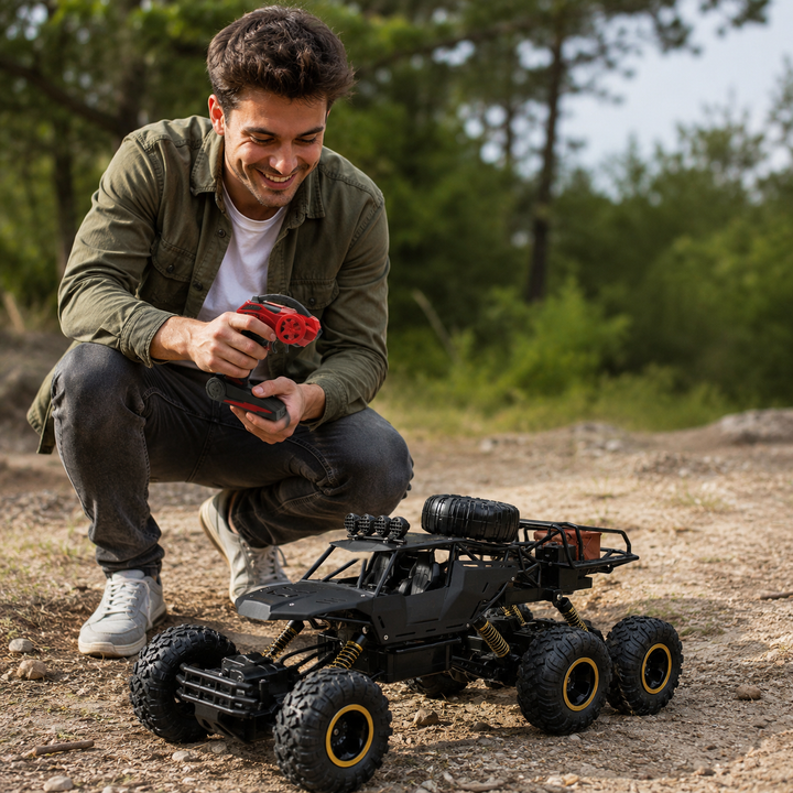 Camión RC todoterreno 6x6, resistente monster truck 1/12 para emocionantes aventuras.