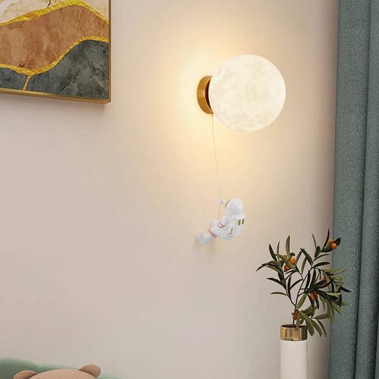 Lámpara de pared PLA sostenible, diseño 3D moderno. Iluminación ecológica de lujo para decoración de hogar.