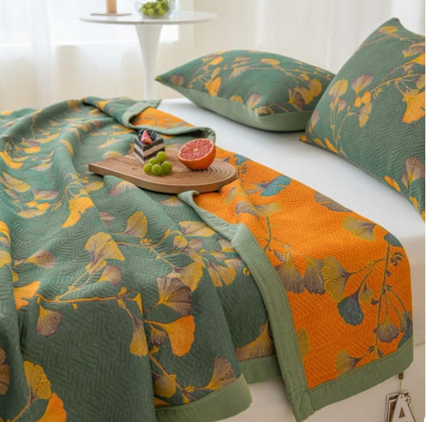 Colcha reversible de algodón jacquard para cama, diseño elegante y moderno para el dormitorio.