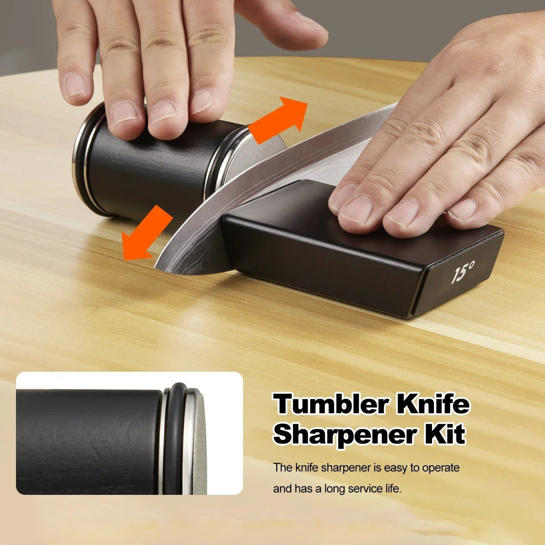 Afilador de cuchillos universal de precisión, rotatorio con sistema magnético para todo tipo de filo.