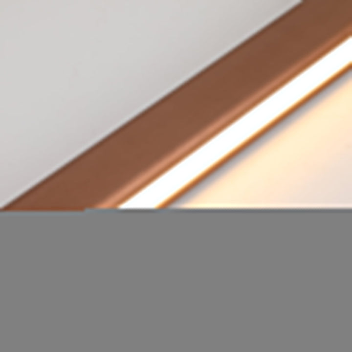 Moderna lámpara de techo LED Nexis lineal en negro y marrón. Luz regulable para cocinas y salas.