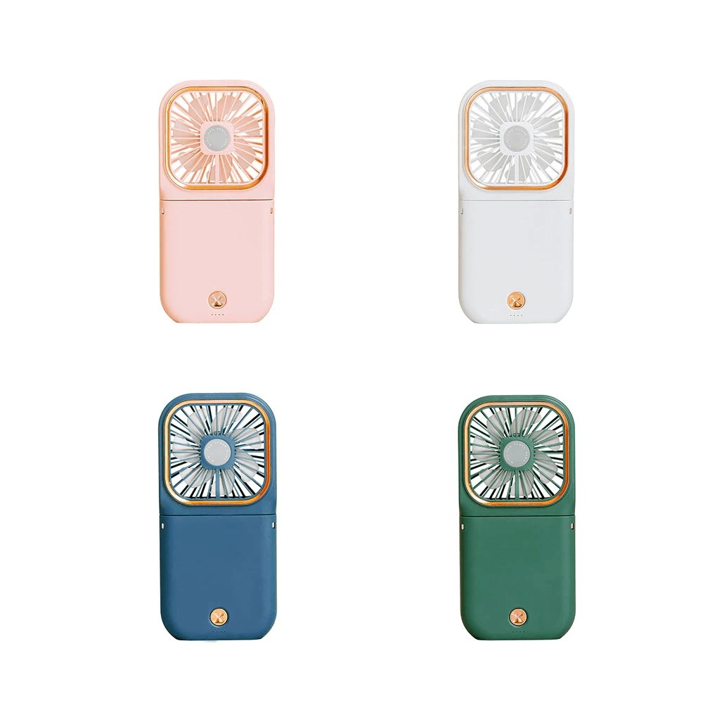 Ventilador de cuello ergonómico, diseño wearable para enfriamiento personal. Recargable, ideal para el verano.