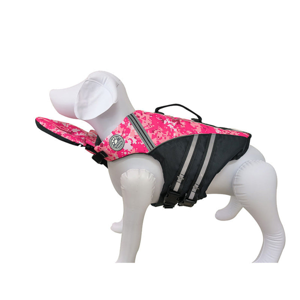 Chaleco de natación para perros, ideal para aprender a nadar y disfrutar del agua con total protección y flotabilidad.