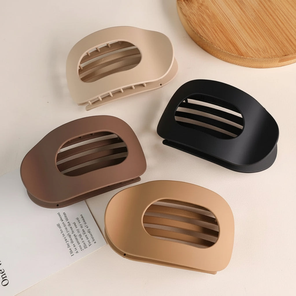 Pinza de pelo para mujer, color sólido, agarre fuerte para cabello grueso. Accesorio elegante y muy práctico.