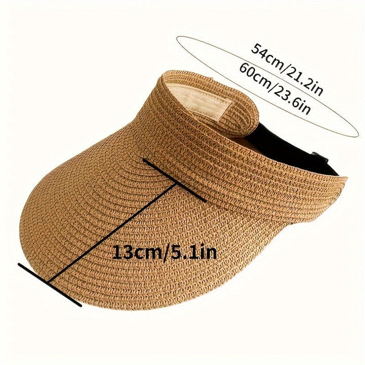 Sombrero de sol unisex con protección UV y ala ancha. Esencial para protegerte en la playa y vacaciones de verano.
