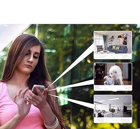 Cámara IP inalámbrica Full HD para interior, vigilancia 24/7 y protección de hogar inteligente vía WiFi.