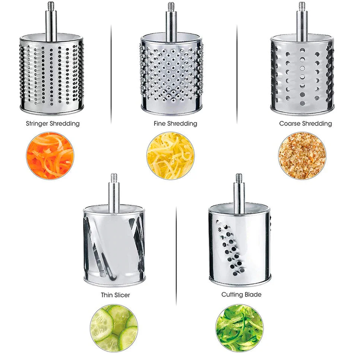 Utensilio de cocina manual multifuncional: rallador y cortador de verduras, frutas y queso para el hogar.