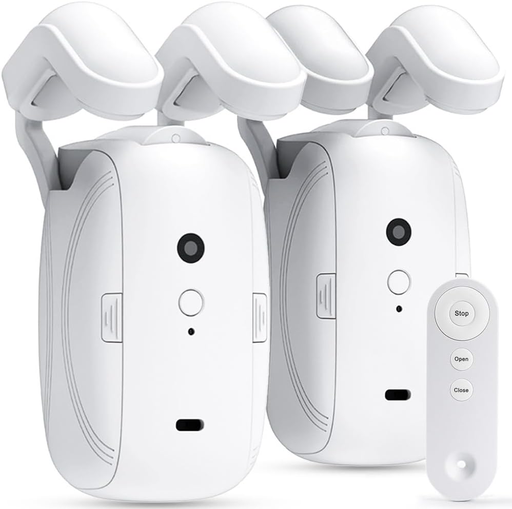 Abridor de cortinas inteligente para el hogar, automatización de domótica con control remoto y confort.