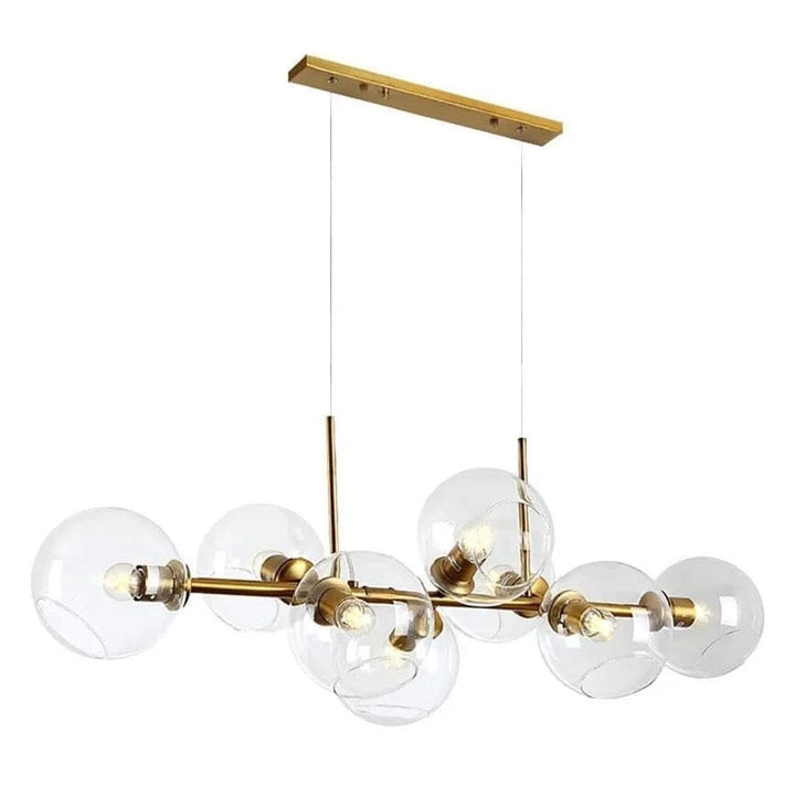 Lámpara de techo LED, diseño de burbujas de cristal, elegante, negro y oro para el hogar.