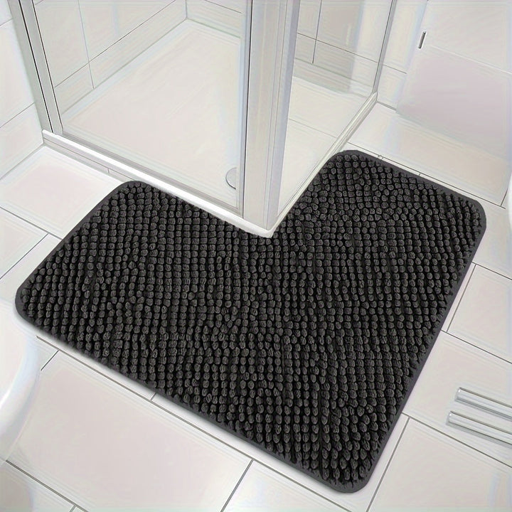 Alfombrilla para ducha en forma de L, 40x40x80 cm. Antideslizante y absorbente, perfecta para esquinas de baño.