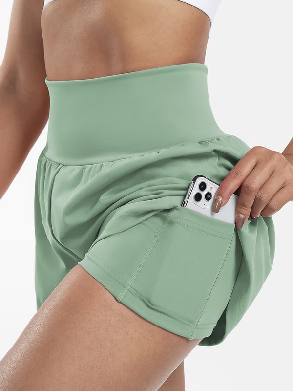 Short de verano para mujer, cintura alta, bolsillos, ideal para actividades.