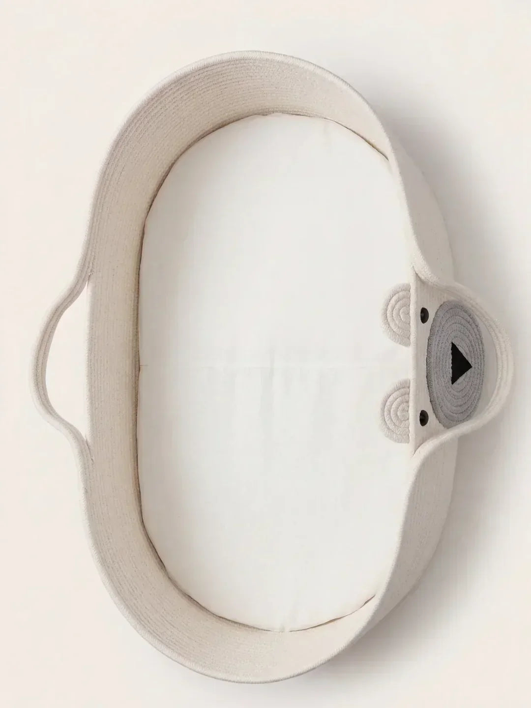 Cesta cambiador Ourson de algodón trenzado, multiuso. Almacenamiento y decoración para guardería y esenciales de bebé.