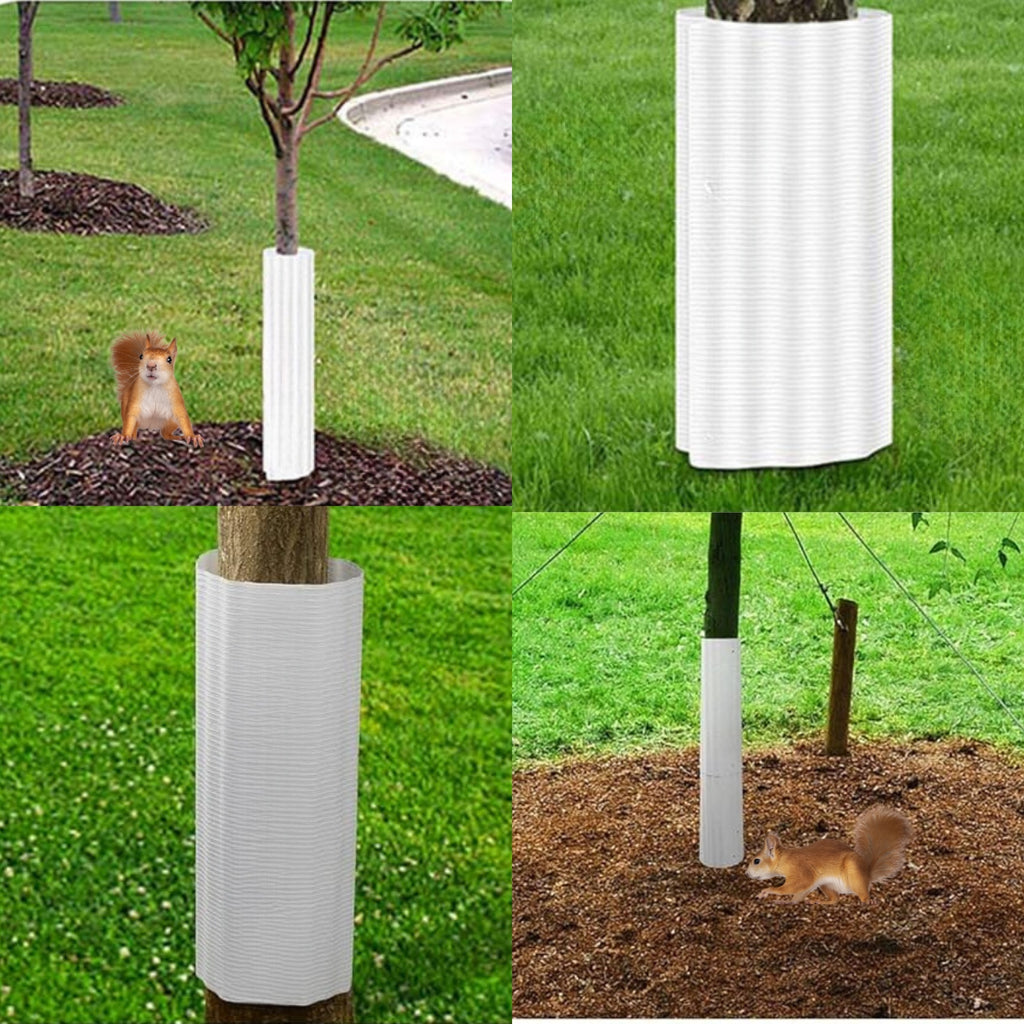 Pack de 6 barreras para prevenir que ardillas y otros roedores suban a los árboles y dañen el jardín.