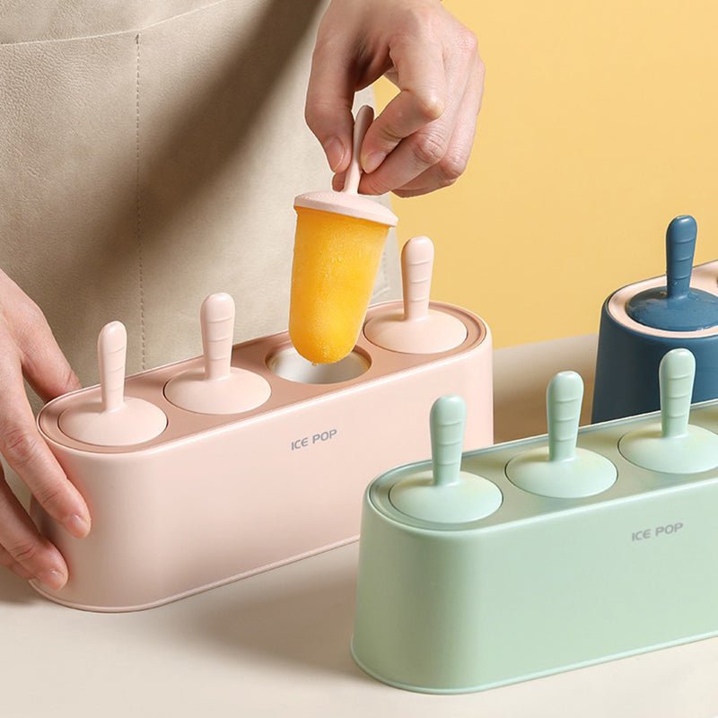 Set de moldes de silicona para paletas y helados caseros. Ideal para postres refrescantes de verano DIY.