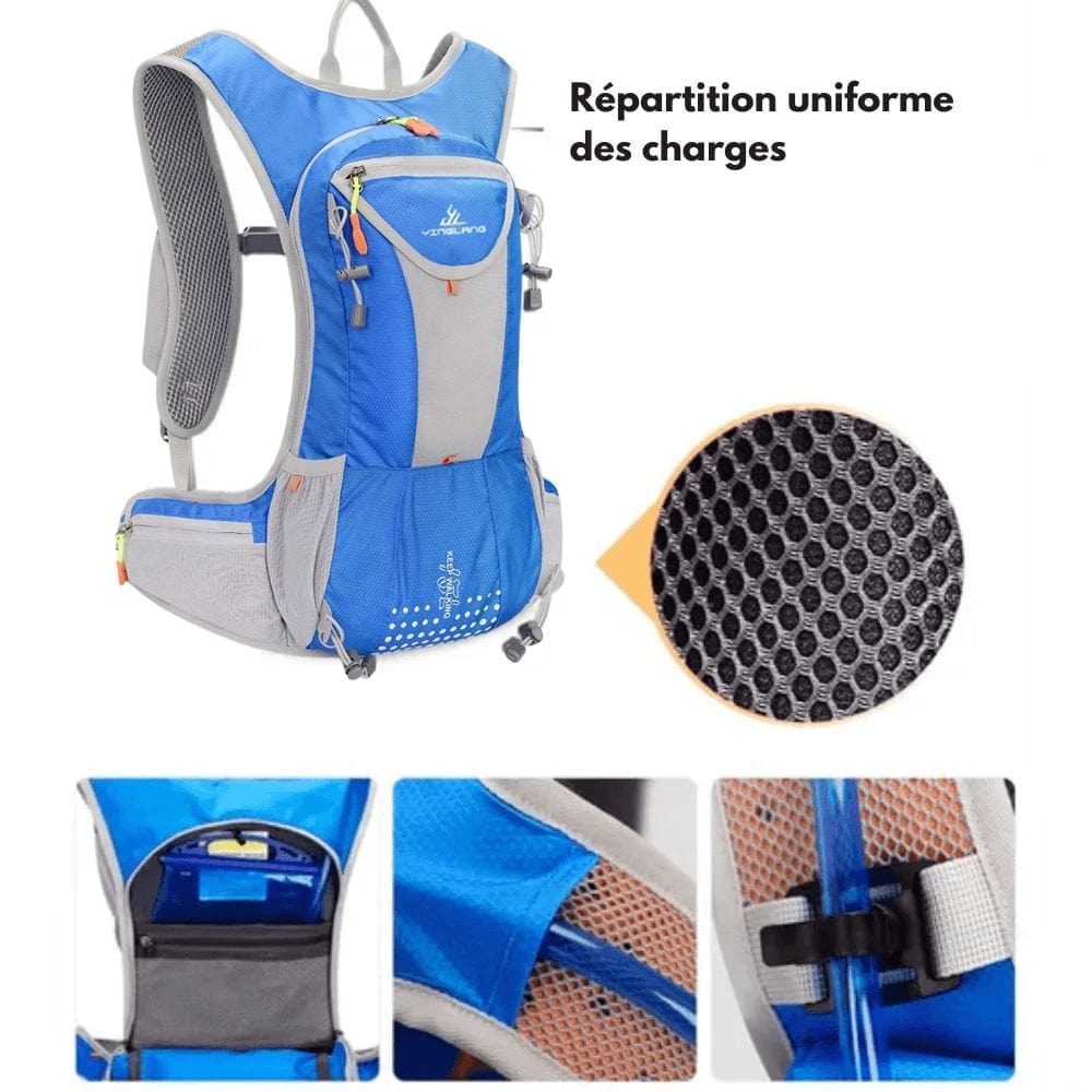 Mochila multiusos impermeable para ciclismo, senderismo, viajes y deporte exterior. Gran almacenamiento.