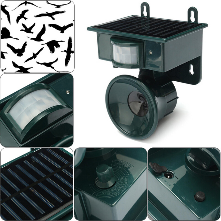 Ahuyentador de pájaros ecológico y resistente al agua, control de plagas para cultivos.