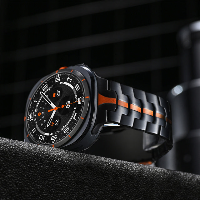 Correa de titanio Grado 2 para smartwatch de 47mm, resistente, ajustable y con cierre seguro.