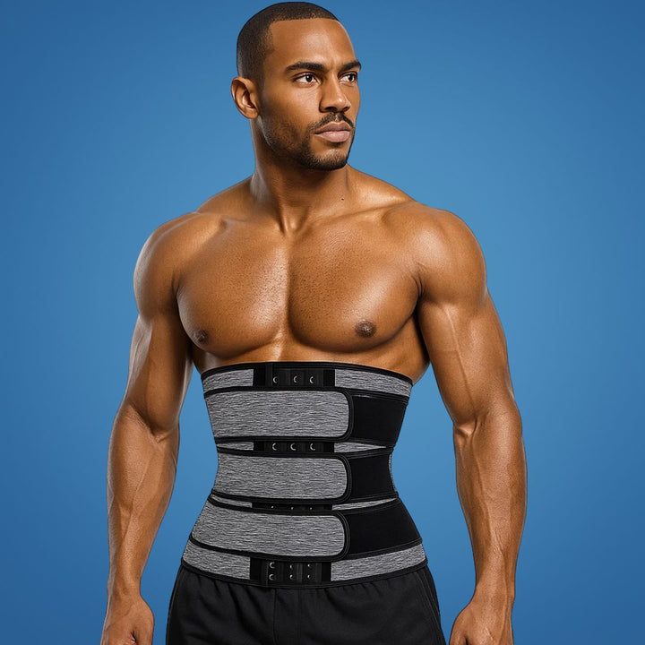 Faja de compresión abdominal unisex de neopreno. Cinturilla para soporte lumbar, gimnasio y recuperación fitness.