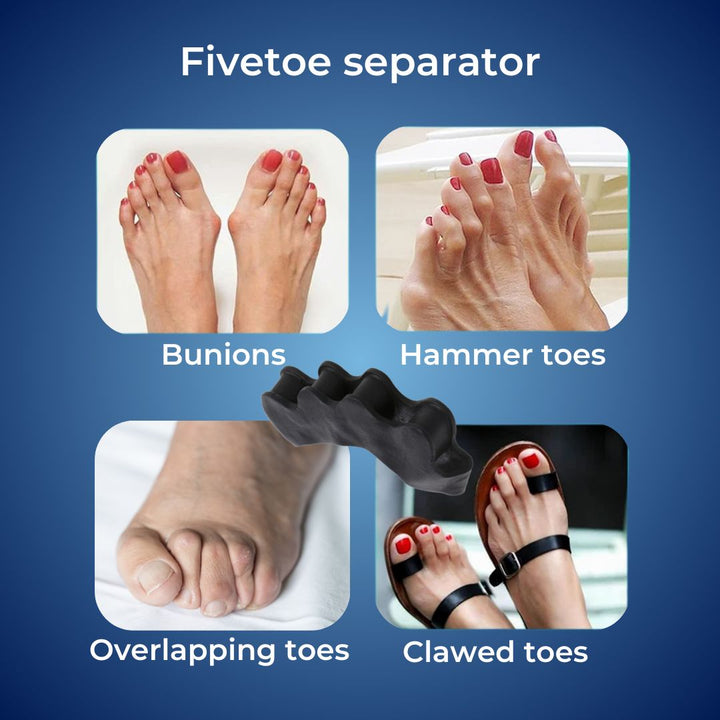 Separador de dedos de silicona unisex. Brinda confort, reduce la fricción y previene ampollas por juanetes.