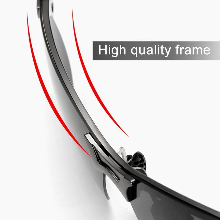 Gafas deportivas polarizadas de alto rendimiento, cambian de color, con protección UV para exteriores.