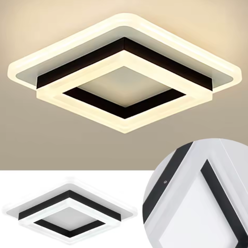Panel LED cuadrado, iluminación eficiente para dormitorios y cocinas.