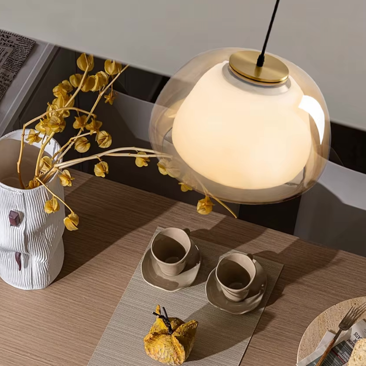 Lámpara de techo E27 de cúpula, ajustable, para una decoración hogar contemporánea.