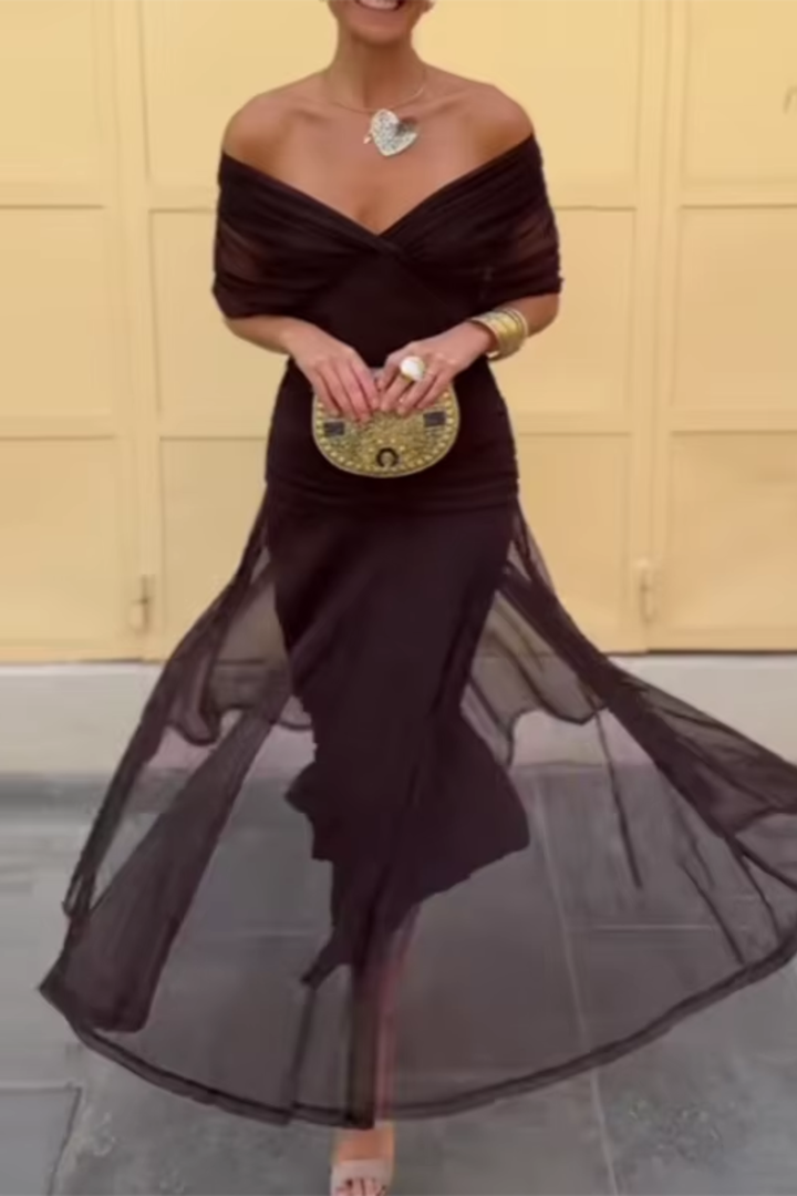Vestido de verano maxi, mujer, escote V, fresco y elegante para cualquier ocasión.