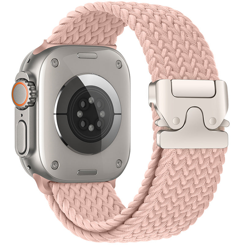 Correa deportiva unisex de nylon trenzado para smartwatch, ideal para el día a día.