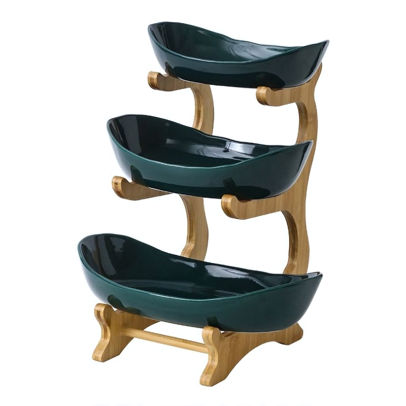 Accesorios de cocina. Frutero de múltiples niveles, estético y práctico para almacenamiento y decoración moderna.