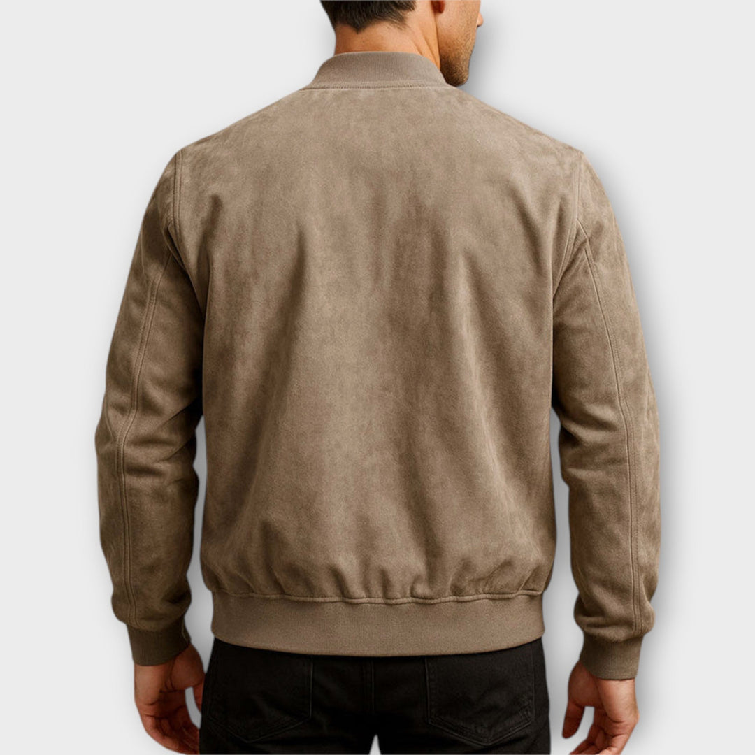Chaqueta bomber de hombre. Comodidad y estilo moderno para la moda casual de primavera y otoño. Prenda exterior.