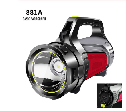 Linterna LED doble cara, potente, impermeable para trabajo y emergencias.