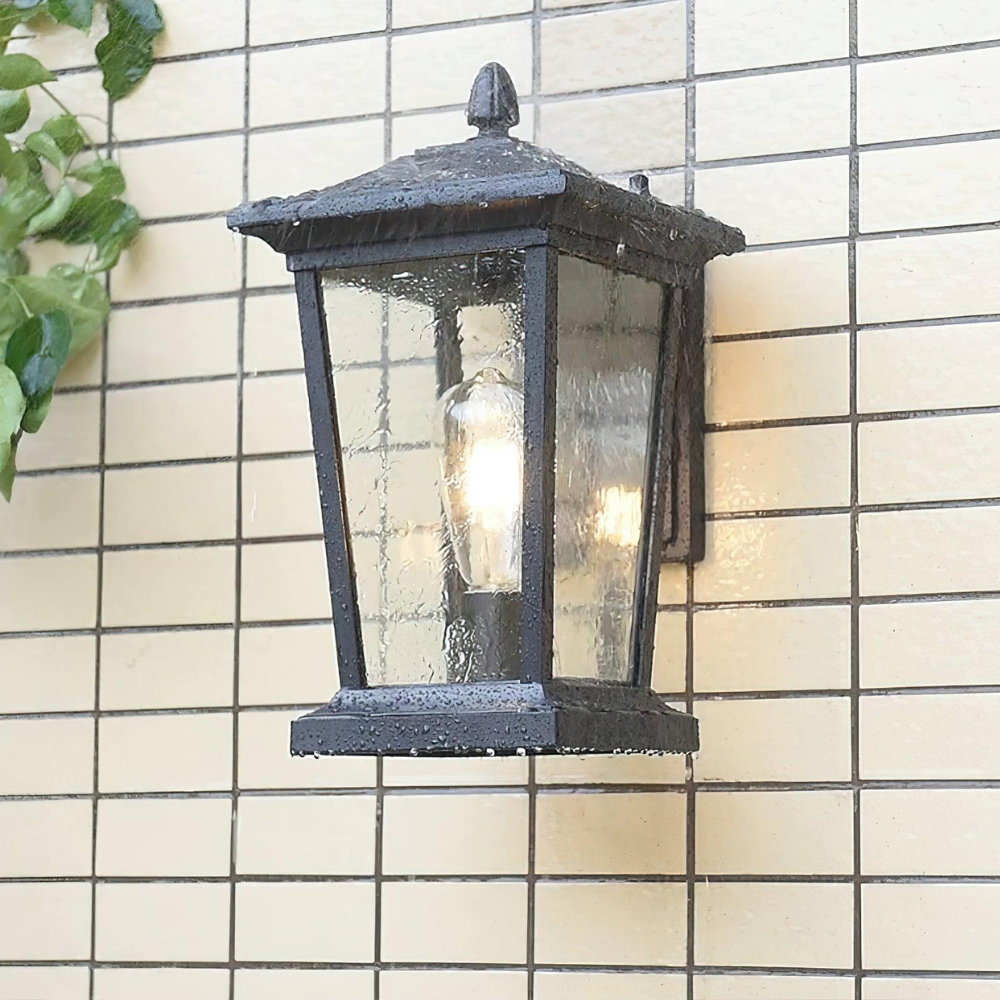 Iluminación exterior industrial LED, aplique de pared vintage para patio.