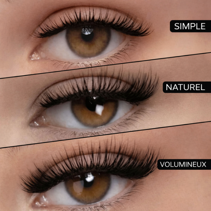 Pestañas magnéticas para maquillaje, ofreciendo volumen y longitud, creando una mirada impactante y natural.
